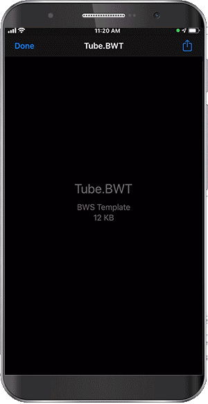 Animacja GIF pokazująca tworzenie sformatowanych etykiet przy użyciu szablonu etykiety na probówki w aplikacji.